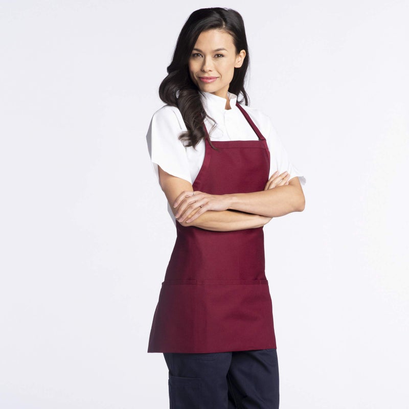 Uncommon Threads mens Adjustable 3 Pocket Restaurant Bib Apron, Black, One Size US - Image 3